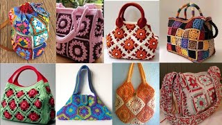 Granny Square easy bags for BeginnersChanging Colors  Granny Stitch Bag PatternCrochet projects [upl. by Sixele57]