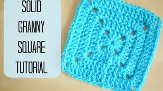 CROCHET How to crochet a solid granny square for beginners  Bella Coco [upl. by Eednar]