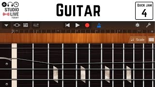 How to play the GUITAR touch instrument in GarageBand iOS iPadiPhone [upl. by Wendall]