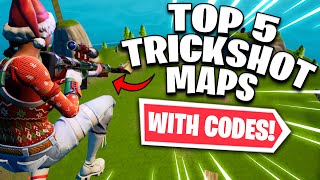 Top 5 BEST Fortnite Trickshot Maps with CODES 16 slow motion trickshots [upl. by Eerized119]