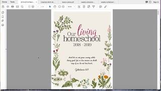 Charlotte Mason Homeschool Planner 20182019 Academic Year [upl. by Delaney]