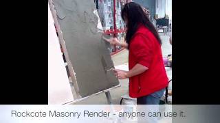 Rockcote Masonry Render Demo Bunnings [upl. by Keelin]