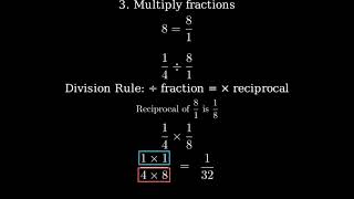 14 divided by 8 OneFourth Divided by Eight [upl. by Anawait]