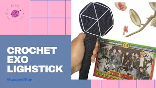 Crochet EXO Lightstick DIY KPOP Lightstick [upl. by Nauqram]