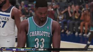 【2K24 NBA】All Time Charlotte Hornets vs Minnesota Timberwolves 24 [upl. by Brindell299]