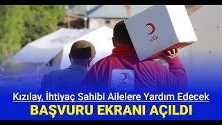 Kızılay yardım başvurusu nasıl yapılır 2024 [upl. by Atoiganap949]