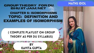 Lec 61 Abstract Algebra Group TheoryISOMORPHISM DEFINITION AND EXAMPLES  IN HINDI [upl. by Mickey603]