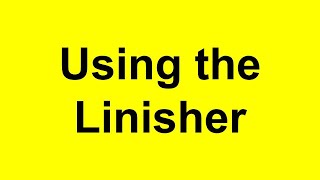 Using the Linisher [upl. by Aratahc]