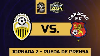 Rueda de Prensa pospartido  LigaFUTVEBancoDeVenezuela  Táchira vs Caracas [upl. by Viola740]