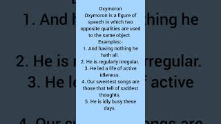 Oxymoron Figure of speech with examples [upl. by Frere]