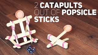 2 catapults out of popsicle sticks [upl. by Tolland]