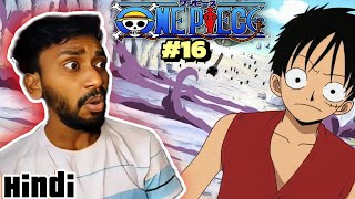 LUFFY IN DENGER 😢 first time watching one piece  episode 16 hindi reaction [upl. by Fenelia]