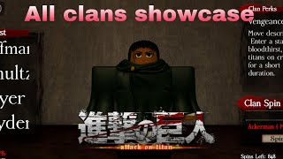 Best Clan Skills Showcase  Untitled Attack On Titan [upl. by Svetlana]