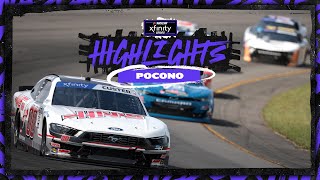 Cole Custer rallies to claim first win of the 2024 season at Pocono  NASCAR [upl. by Kaczer]