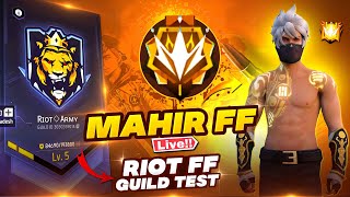 GO 500K REVEAL MY FACE 👻RIOT ARMY BEST PLAYER 💀GUILD TEST LIVE freefirelive freefire mahirfflive [upl. by Adnocahs]