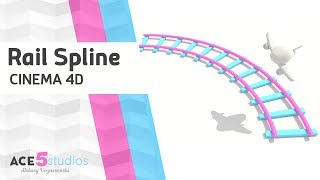 C4D rail spline tutorial [upl. by Adara10]