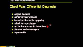 1215 Lead ECG Diferrential Diagnosis for Chest Pain [upl. by Zales784]