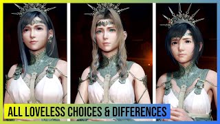 FF7 Rebirth All Loveless Choices amp Differences 4K [upl. by Aicrag]