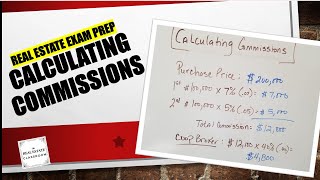 Real Estate Math Video 7b  Calculating Real Estate Commissions  Real Estate Exam Prep Videos [upl. by Fleisig]