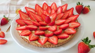 TARTE AUX FRAISES SANS GLUTEN SANS LACTOSE [upl. by Crescen]