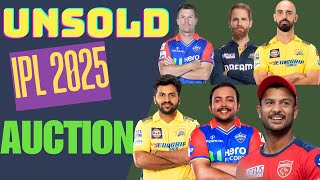 Top 10 Unsold Cricketers in IPL Auction 2025 [upl. by Artema]