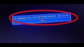 efi network 0 for ipv4ipv6 boot failed Lenovo  boot failed [upl. by Oinotna]