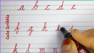 Cursive small letters abcd  English cursive writing  Cursive handwriting practice for beginners [upl. by Eachern]