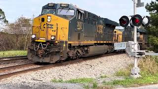 CSX manifest Approaching with a Horn Salute on the Fitzgerald subdivision to rice yard [upl. by Tuddor590]