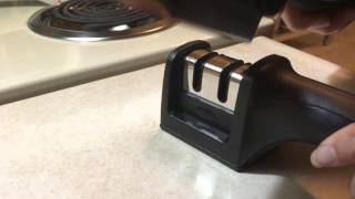 How to use a knife sharpener demonstration [upl. by Tucker]