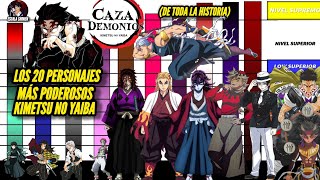 NIVELES DE PODER LOS 20 PERSONAJES MAS PODEROSOS KIMETSU NO YAIBA [upl. by Earezed788]