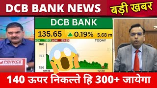 DCB BANK SHARE LATEST NEWS DCB BANK SHARE ANALYSIS DCB BANK SHARE PRICE TARGET DCB BANK BUY [upl. by Etteve]