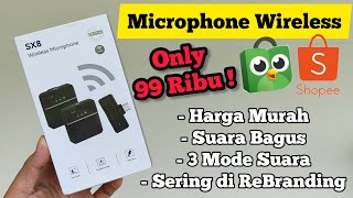 Review Microphone Wireless SX8S8 BelcoreInbex Cuma 99 Ribuan [upl. by Atrebla]