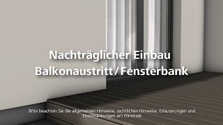 Balkonaustritt bzw Fensterbank einbauen  Wärmedämmung  WDVS  FassadendämmungVerarbeitung [upl. by Ennoryt]