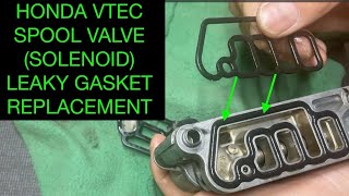 Replace vtec spool valve gaskets on Honda Accord [upl. by Eisset507]