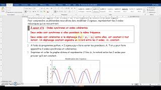 ondes synchrones et ondes cohérentes [upl. by Aivatra]