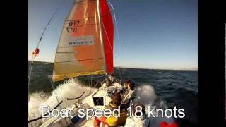 Sports boat severe broach with man overboard [upl. by Kreitman257]