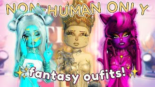 Only Dressing as NONHUMANS in DRESS TO IMPRESS ✨  Roblox [upl. by Wylen]