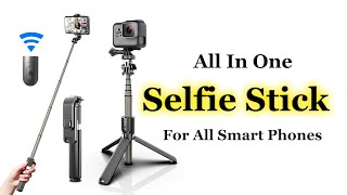 UNBOXING Selfie Stick with Tripod Stand amp Detachable Wireless Bluetooth Remote For All Smart Phones [upl. by Edras]