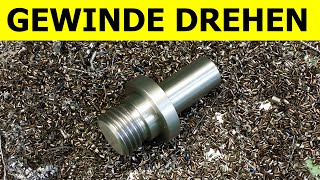 Gewinde drehen M33 Adapter nach DIN 800 [upl. by Alfonzo]