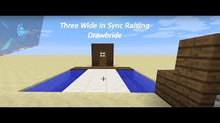 Minecraft Tutorial  3 Wide In Sync Raising Bridge  NO SLIME BLOCKS Works in 121 [upl. by Vassell52]