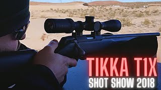 Tikka T1X 22lr at SHOT Show 2018 Industry Day at the range [upl. by Shedd]