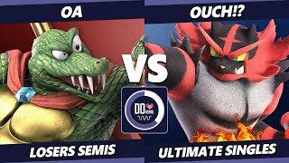 DD 15 Revival LOSERS SEMIS  Oa King K Rool Vs Ouch Incineroar Smash Ultimate  SSBU [upl. by Naul]