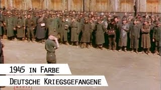 Deutsche Kriegsgefangene 1945 in Farbe [upl. by Adniral]