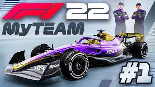 F1 22 MY TEAM CAREER PART 1 Creating a F1 Team Hiring a NEW Team mate amp First Race [upl. by Aicinod281]