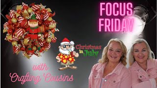 FOCUS FRIDAY Lets make a stunning Christmas Deco Mesh Wreath with ribbon and embellishments [upl. by Jarietta891]