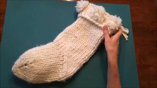 How to Knit the Magic Loop for the Chunky Knit Christmas Stocking Video 1 of 4 [upl. by Revned837]