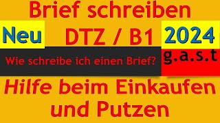 DTZ B1  Brief schreiben  einem Nachbarn beim Einkaufen und Putzen helfen [upl. by Waldos]