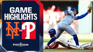 Mets vs Phillies NLDS Game 2 Highlights 10624  MLB Highlights [upl. by Cigam]