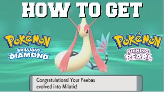 HOW TO EVOLVE FEEBAS INTO MILOTIC IN POKEMON BRILLIANT DIAMOND amp SHINING PEARL HOW TO GET MILOTIC [upl. by Aneej]