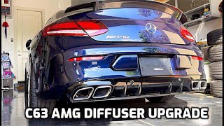 W205 MERCEDES CCLASS C63 DIFFUSER UPGRADE  C43 AMG FACELIFT [upl. by Nysilla]